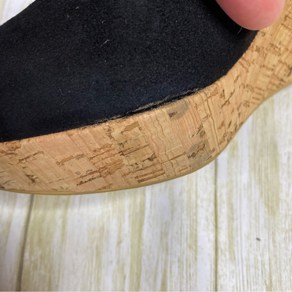 Stuart Weitzman Black Suede Logoyork Wedge Pumps - Picture 8 of 12